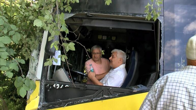 Sarıyerde İETT otobüsü kaza yaptı: Yaralılar var
