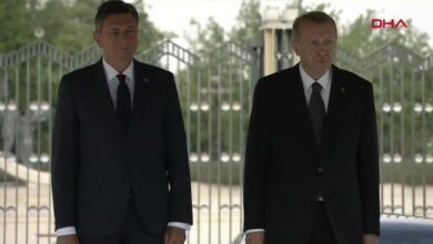 Slovenya Cumhurbaşkanı Pahor Ankara'da... Erdoğan resmi törenle karşıladı