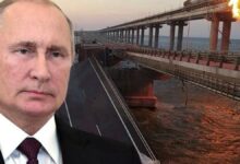 Putin saldırı sonrası onarılan Kırım Köprüsü'nü ziyaret etti