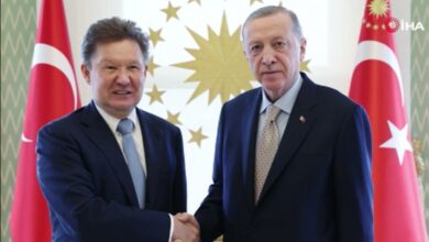 Cumhurbaşkanı Erdoğan Gazprom Başkanı Miller'ı kabul etti