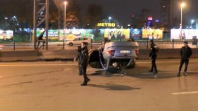 Kadıköy D-100 Karayolu'nda otomobil takla attı: 3 yaralı