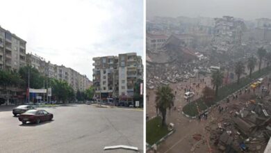 Kahramanmaraş'ta onlarca binanın yıkıldığı caddenin depremden önceki hali
