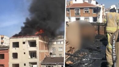 Esenler'de metruk binada yangın sonrası ceset bulundu