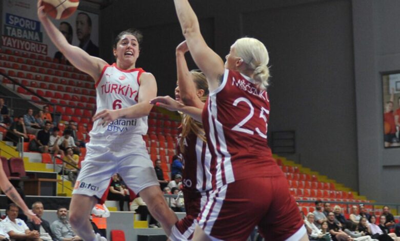A Milli Kadın Basketbol Takımı, hazırlık maçında Letonya'yı mağlup etti